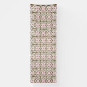 Een mooie roze en bruin pattereerde achtergrond fu spandoek (Verticaal)