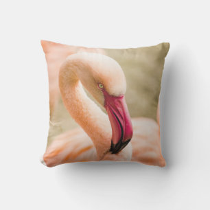 Een mooie roze flamingo buitenkussen