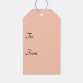 Een mooie roze flamingo cadeaulabel (Achterkant)