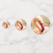 Een mooie roze flamingo confetti (Achterkanten)