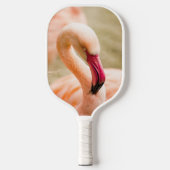 Een mooie roze flamingo pickleball paddle (Voorkant)