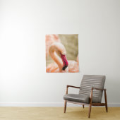 Een mooie roze flamingo wandkleed (In situ)
