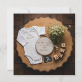 Een mooie rustieke zwangerschapsaankondiging kaart (Voorkant)