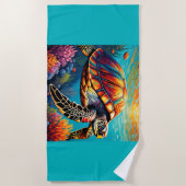 Een mooie schildpad strandlaken (Voorkant)