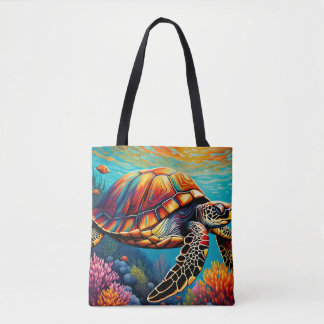Een mooie schildpad tote bag