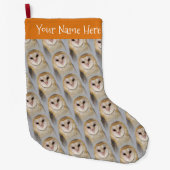 Een mooie Serene Barn Owl Grote Kerstsok (Voorkant)