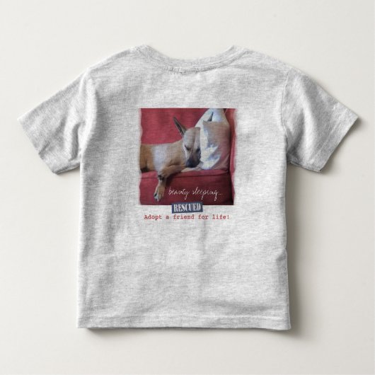 Een mooie slapende hond kinder shirts (Achterkant)