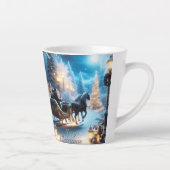 Een mooie slee rit met de Kerstman Latte Mok (Rechts)