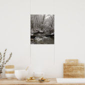 Een mooie sneeuwwaterval poster (Keuken)