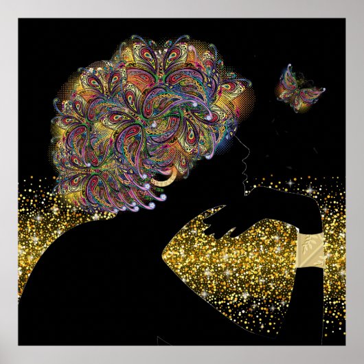 Een mooie Soul Butterfly Lady Poster (Voorkant)