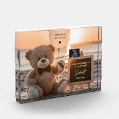 Een mooie strand digitale zwangerschap aankondigin fotoblokken (Links)