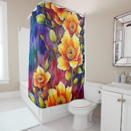 Een mooie symfonie van Natuur Herhalingspatroon Douchegordijn