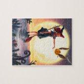 Een mooie Teen-heks met haar kamer Legpuzzel (Horizontaal)