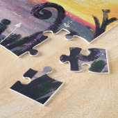 Een mooie Teen-heks met haar kamer Legpuzzel (Zijkant)