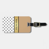 Een mooie toevoeging: Camel Brown, White Black Gol Bagagelabel (Voorkant horizontaal)