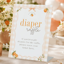 Een Mooie Trendy Baby Shower Luierspel Reclamebord Met Voetstuk