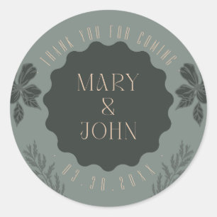 Een mooie trouwsticker ronde sticker