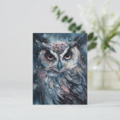 Een mooie uil briefkaart (Staand voorkant)