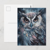 Een mooie uil briefkaart (Voorkant / Achterkant)