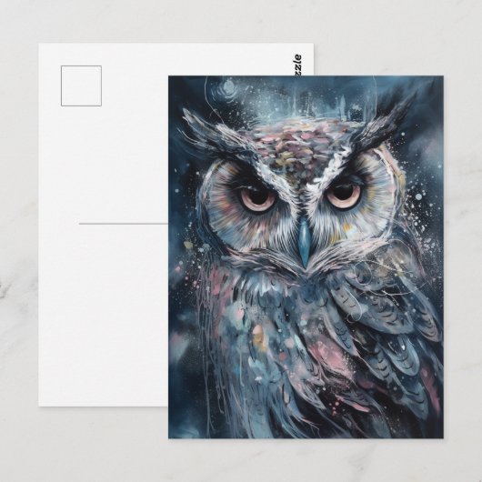 Een mooie uil briefkaart (Voorkant / Achterkant)