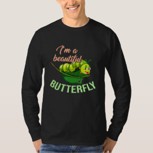 Een mooie vlinder Rups Levenscyclus Insekt T-shirt