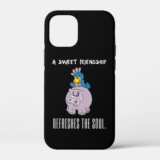 Een mooie vriendschap verfrist de sol Paarse Hippo Case-Mate iPhone Case (Achterkant)