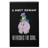 Een mooie vriendschap verfrist de sol Paarse Hippo Kalender (Hoes)