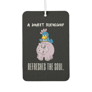 Een mooie vriendschap verfrist de sol Paarse Hippo Luchtverfrisser