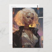 Een mooie vrouw briefkaart (Voorkant / Achterkant)