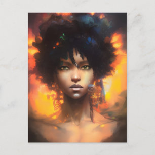 Een mooie vrouw briefkaart