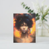 Een mooie vrouw briefkaart (Staand voorkant)