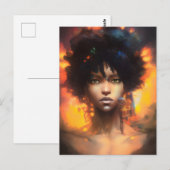 Een mooie vrouw briefkaart (Voorkant / Achterkant)