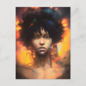 Een mooie vrouw briefkaart (Voorkant)