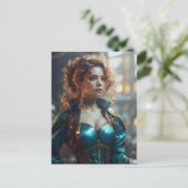 Een mooie vrouw briefkaart (Staand voorkant)