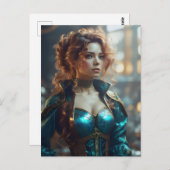 Een mooie vrouw briefkaart (Voorkant / Achterkant)