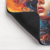 Een mooie vrouw die verdwijnt muismat (Hoek)