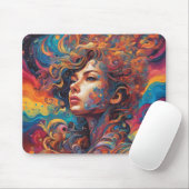 Een mooie vrouw die verdwijnt muismat (Met muis)