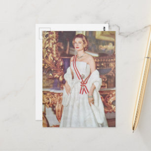 Een mooie vrouw in 1957 briefkaart