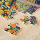 Een mooie vrouw in een Oranje grot Legpuzzel (Zijkant)