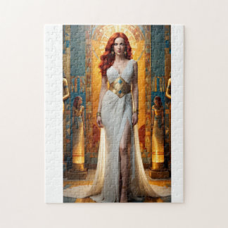 Een mooie vrouw in een oude Egyptische setting Legpuzzel