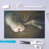 Een mooie vrouw met tentakel haar tissuepapier (Craft)