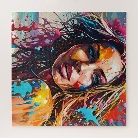 Een mooie vrouw op het strand legpuzzel (Horizontaal)