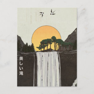 Een mooie waterval briefkaart