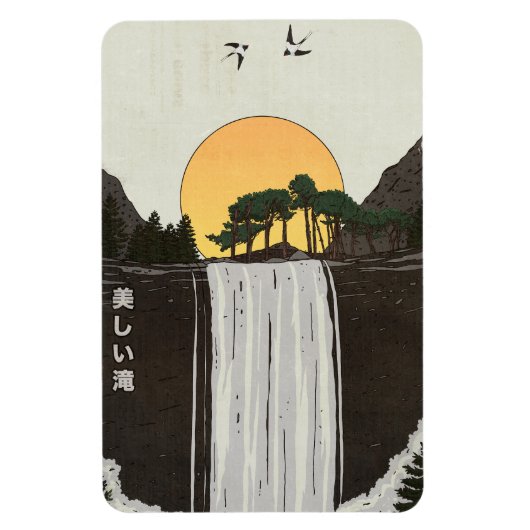 Een mooie waterval magneet (Verticaal)