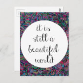 Een mooie wereld briefkaart (Voorkant / Achterkant)