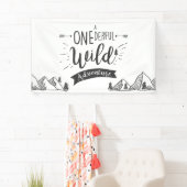 Een mooie wilde avontuur verjaardag banner jongen (Insitu)