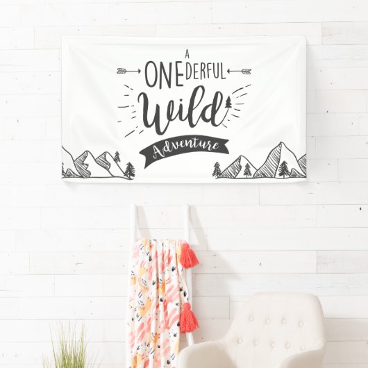 Een mooie wilde avontuur verjaardag banner jongen (Insitu)