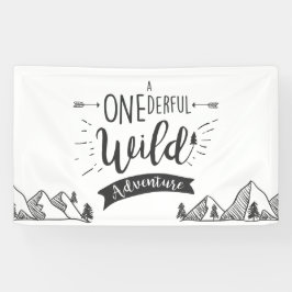 Een mooie wilde avontuur verjaardag banner jongen