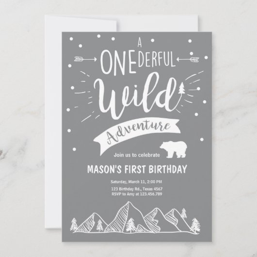 Een mooie wilde avontuur verjaardag uitnodiging jo (Voorkant)