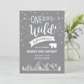 Een mooie wilde avontuur verjaardag uitnodiging jo (Staand voorkant)